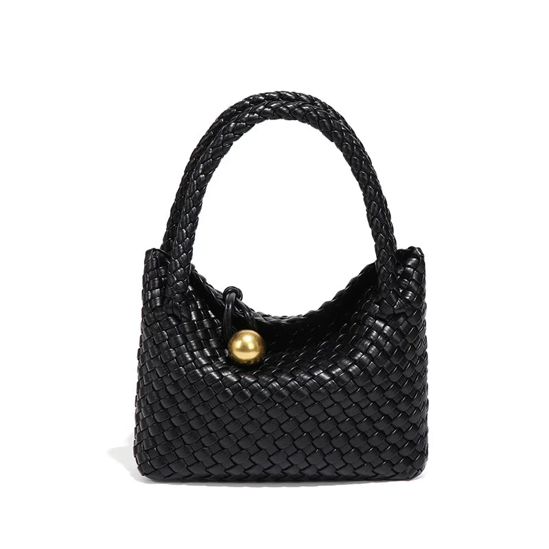 WeaveCharm β Vegan Leather Woven Crossbody Tote Bag