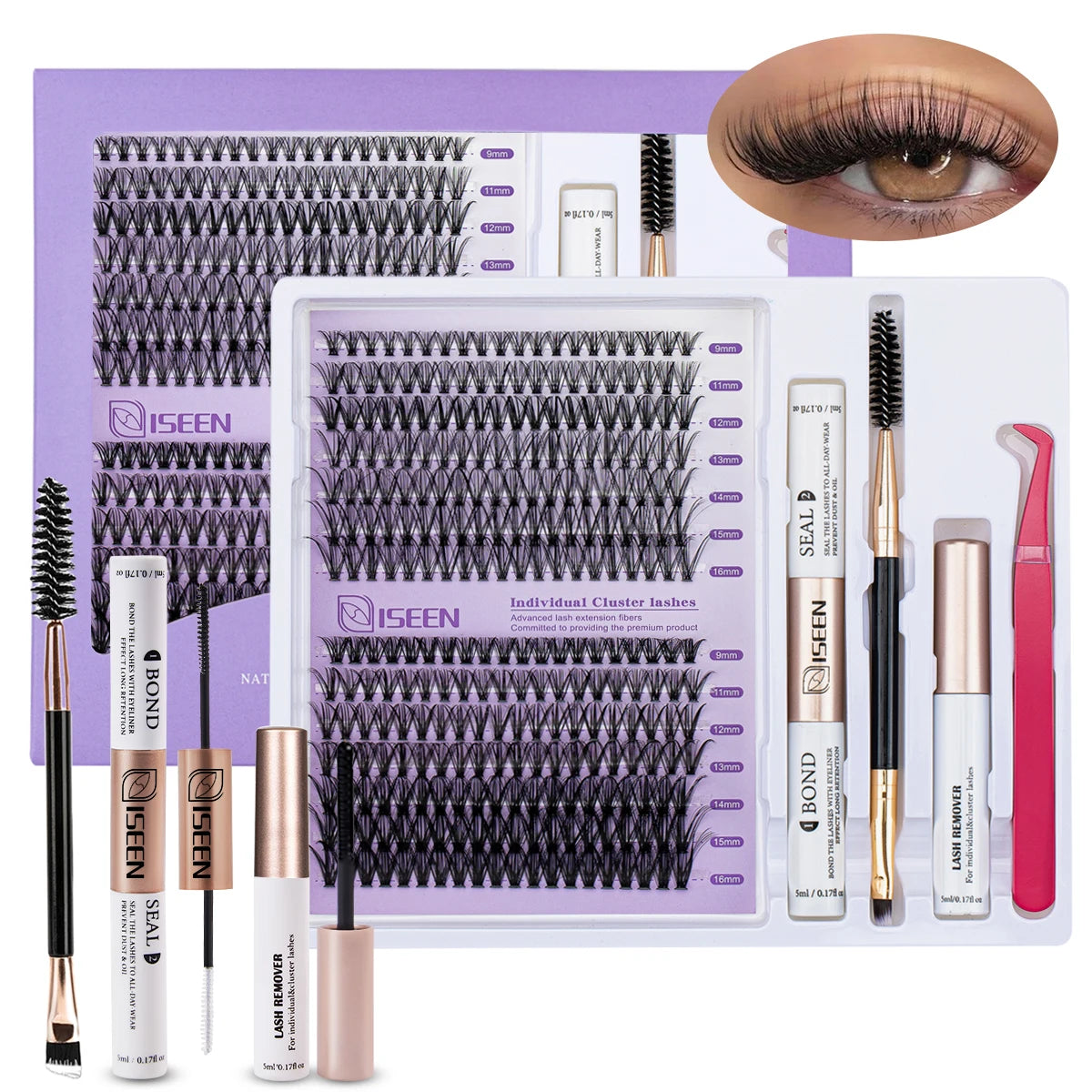 DIY Lash Extension Mix Styles Kit β Clusters with Bond, Seal & Tools