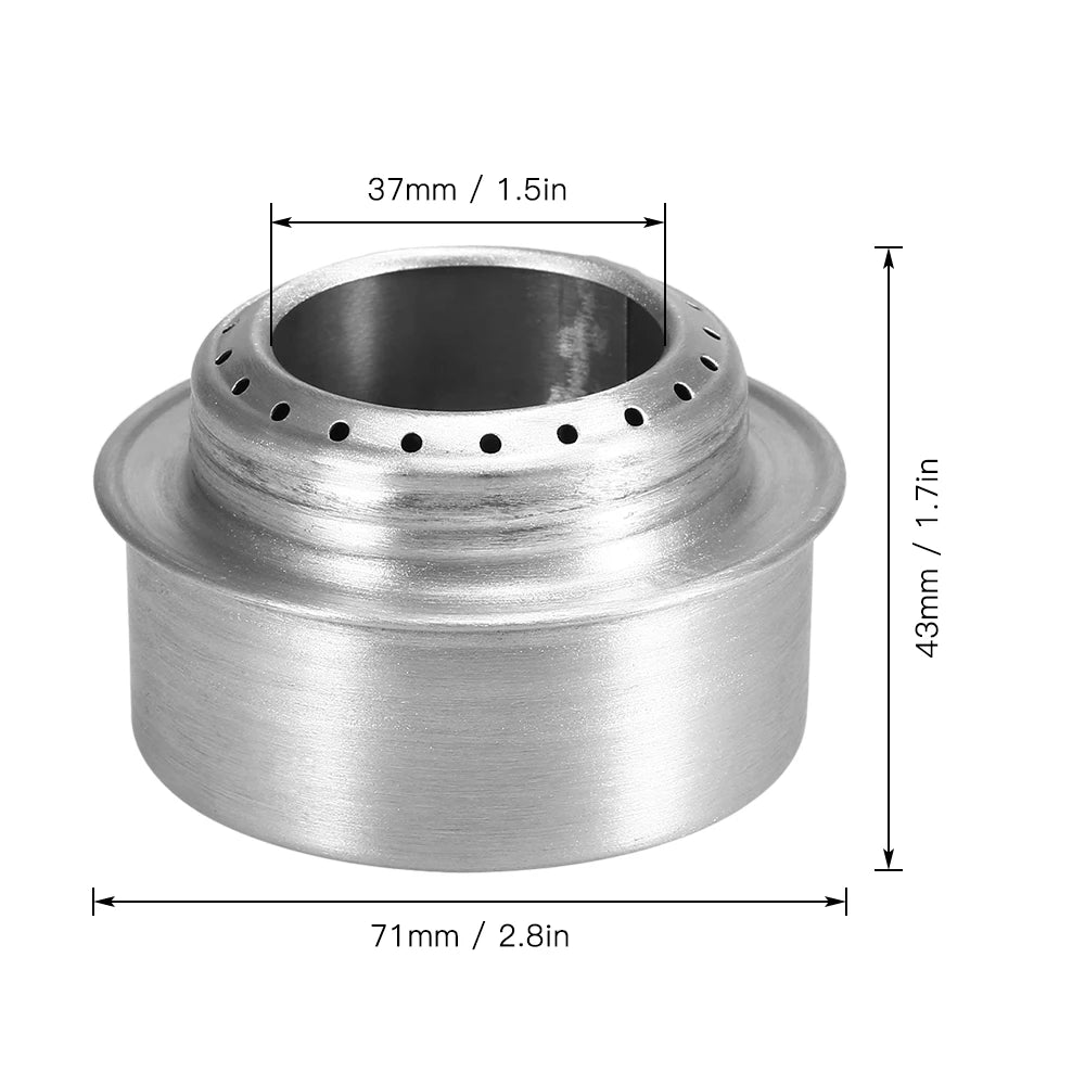 Portable Mini Alcohol Camping Stove β Aluminum Alloy with Lid