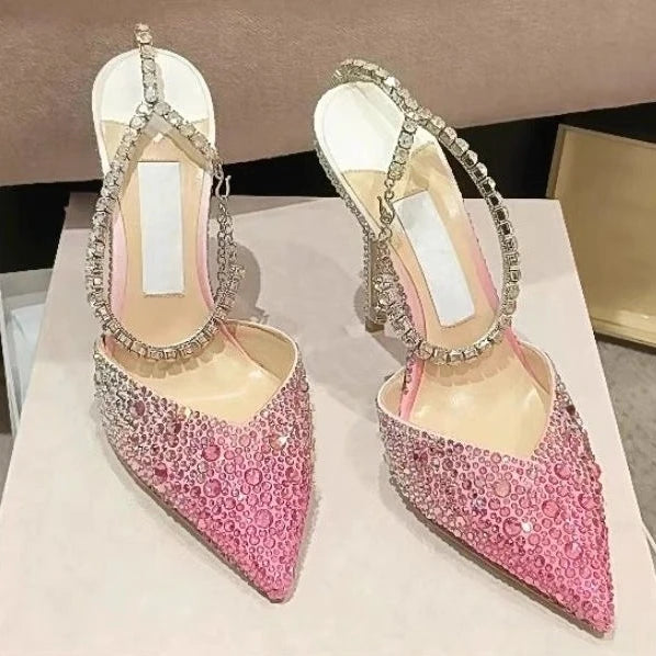 EuroCrystal 2025 β Rhinestone Stiletto Open Toe Sandals