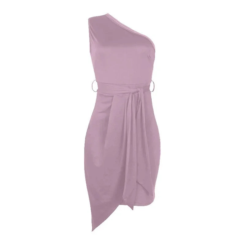 Soleé – Sleek Summer Crossbody Dress with Tie Detail
