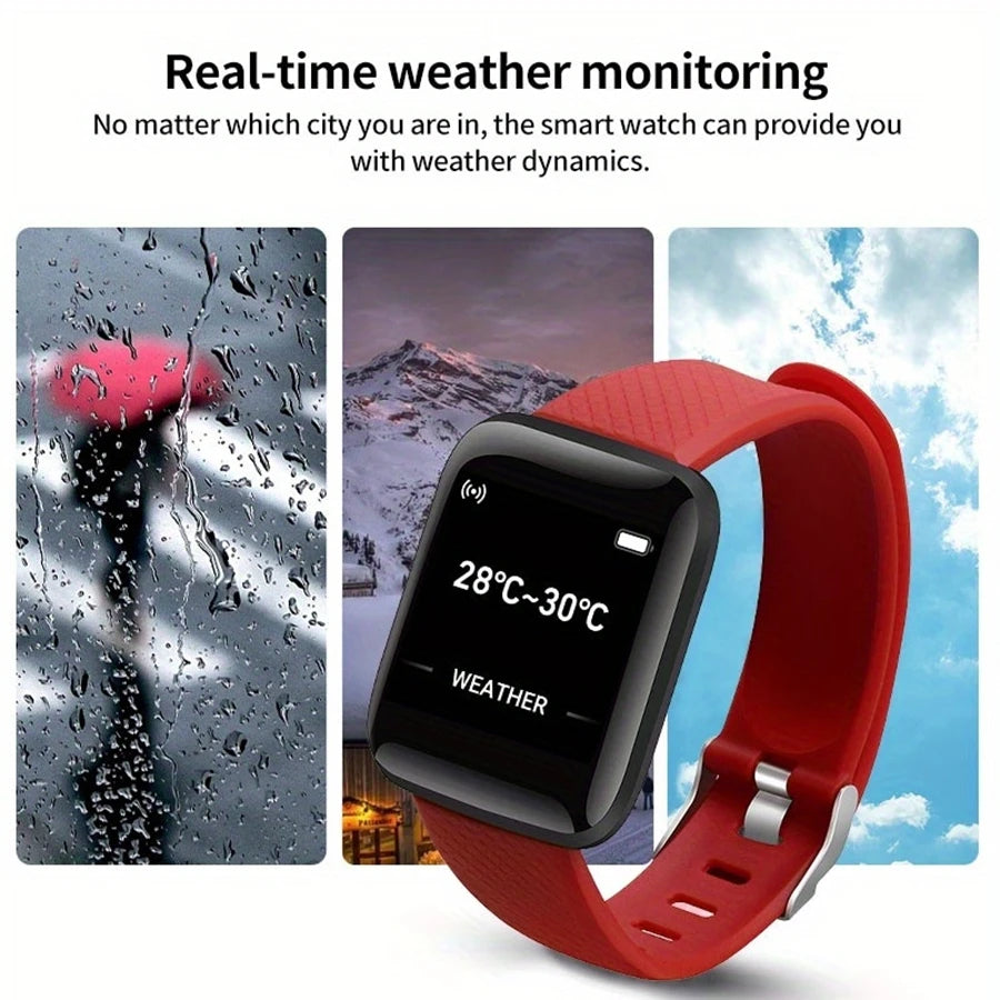 FitPulse 116Plus β Smart Fitness Watch with Heart Rate & Message Alerts