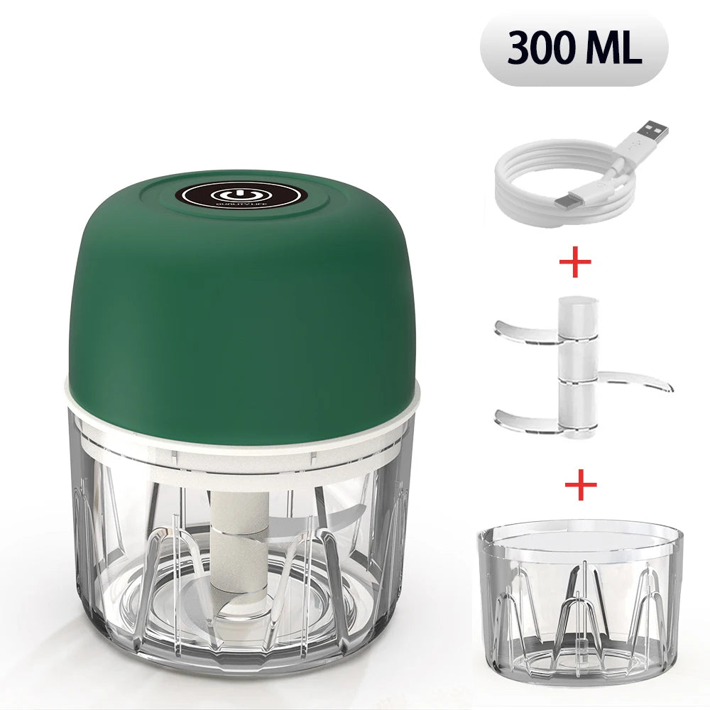 Mini Electric Food Chopper β 300ml Rechargeable Grinder for Garlic, Vegetables & Meat