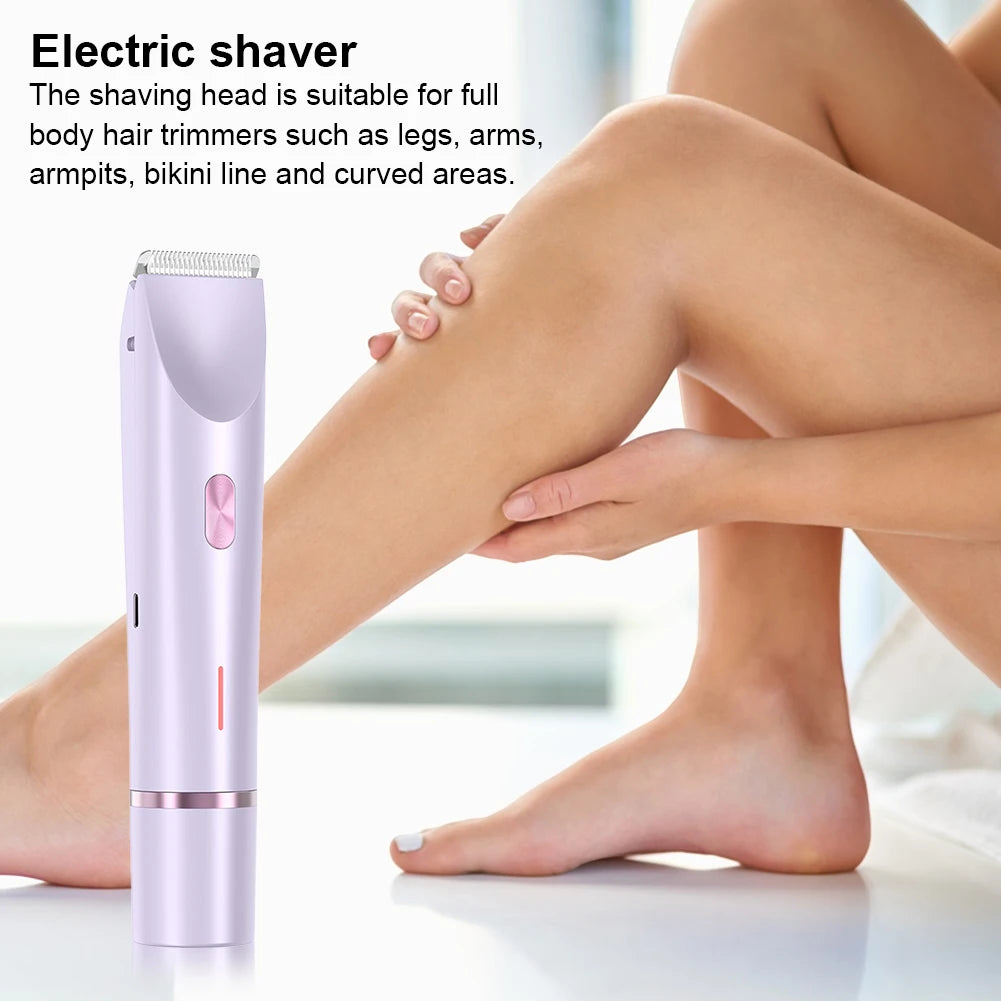 2-in-1 Electric Bikini Trimmer & Shaver for Women β Dual-Head, Painless & Waterproof