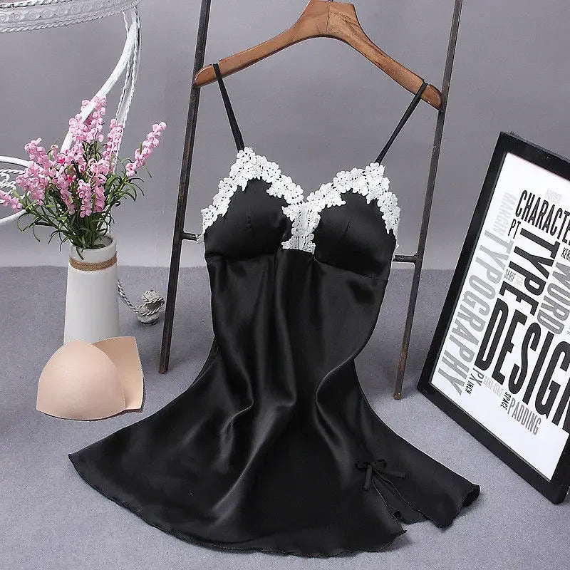 VelviLace – Satin Bow Night Robe