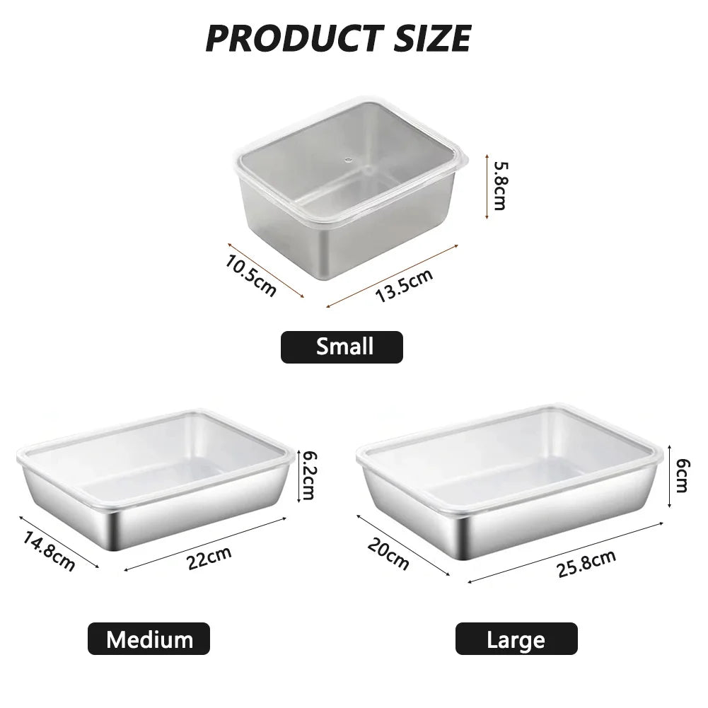 Serving Tray β Stainless Steel Rectangular Food Plate