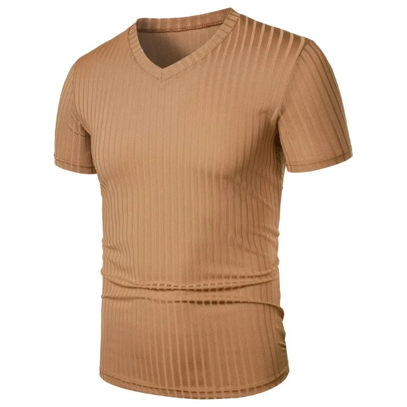 RibMax V-Tee – Stretch Muscle Fit T-Shirt