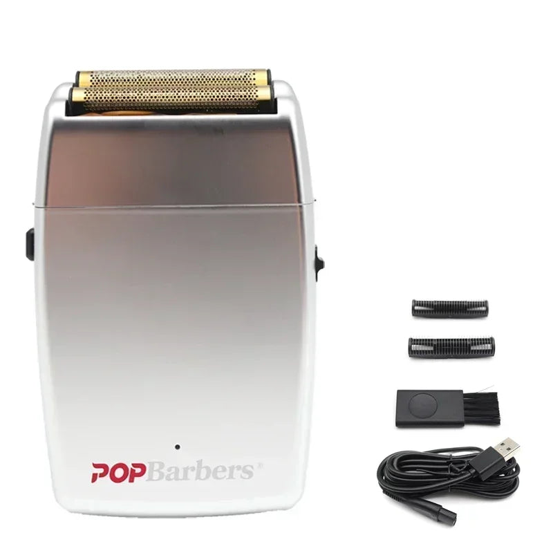 POP Barbers P620 Double Foil Electric Shaver β 11000 RPM USB Beard Trimmer for Men