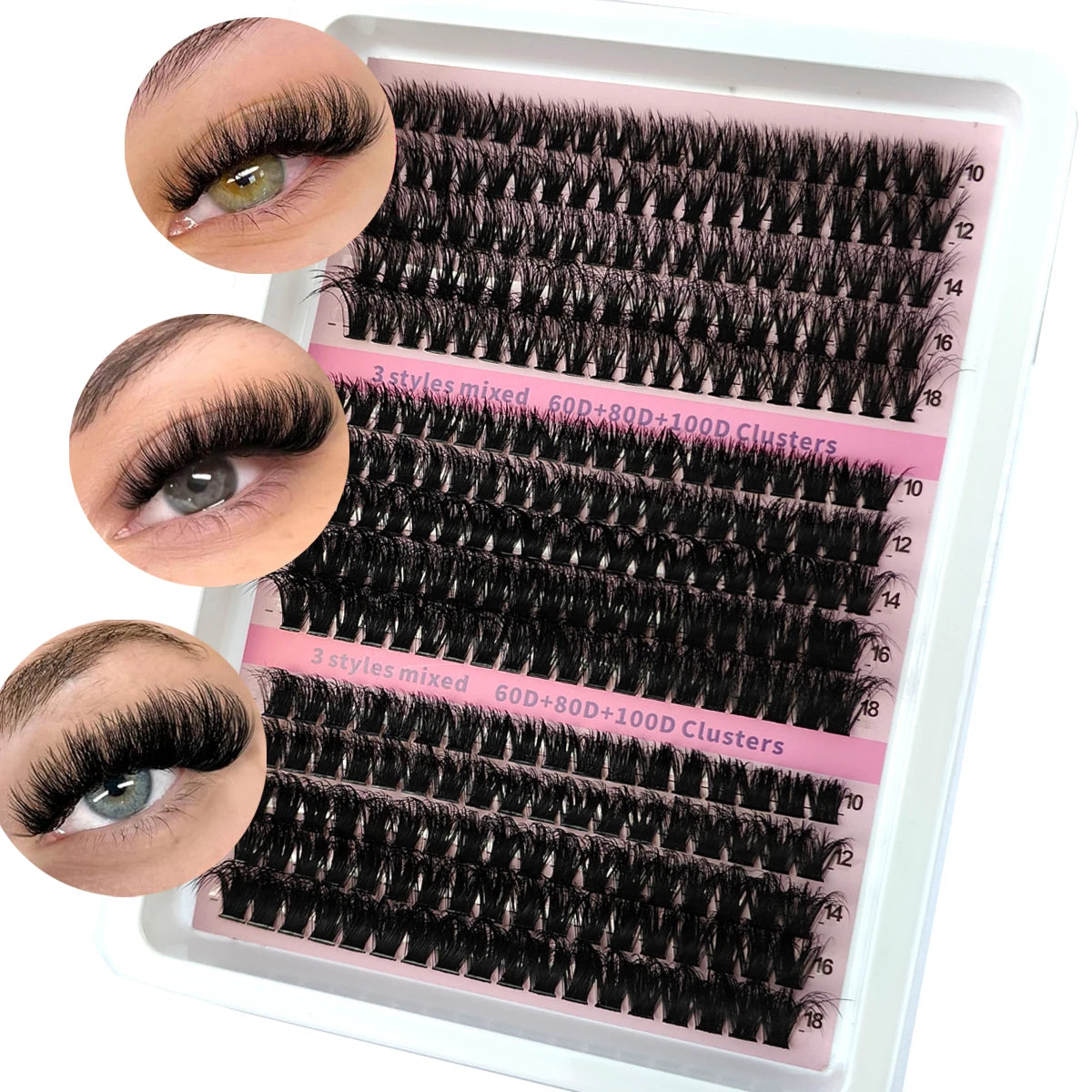 FluffFlex β 5D DIY Lash Clusters Set (15 Rows)