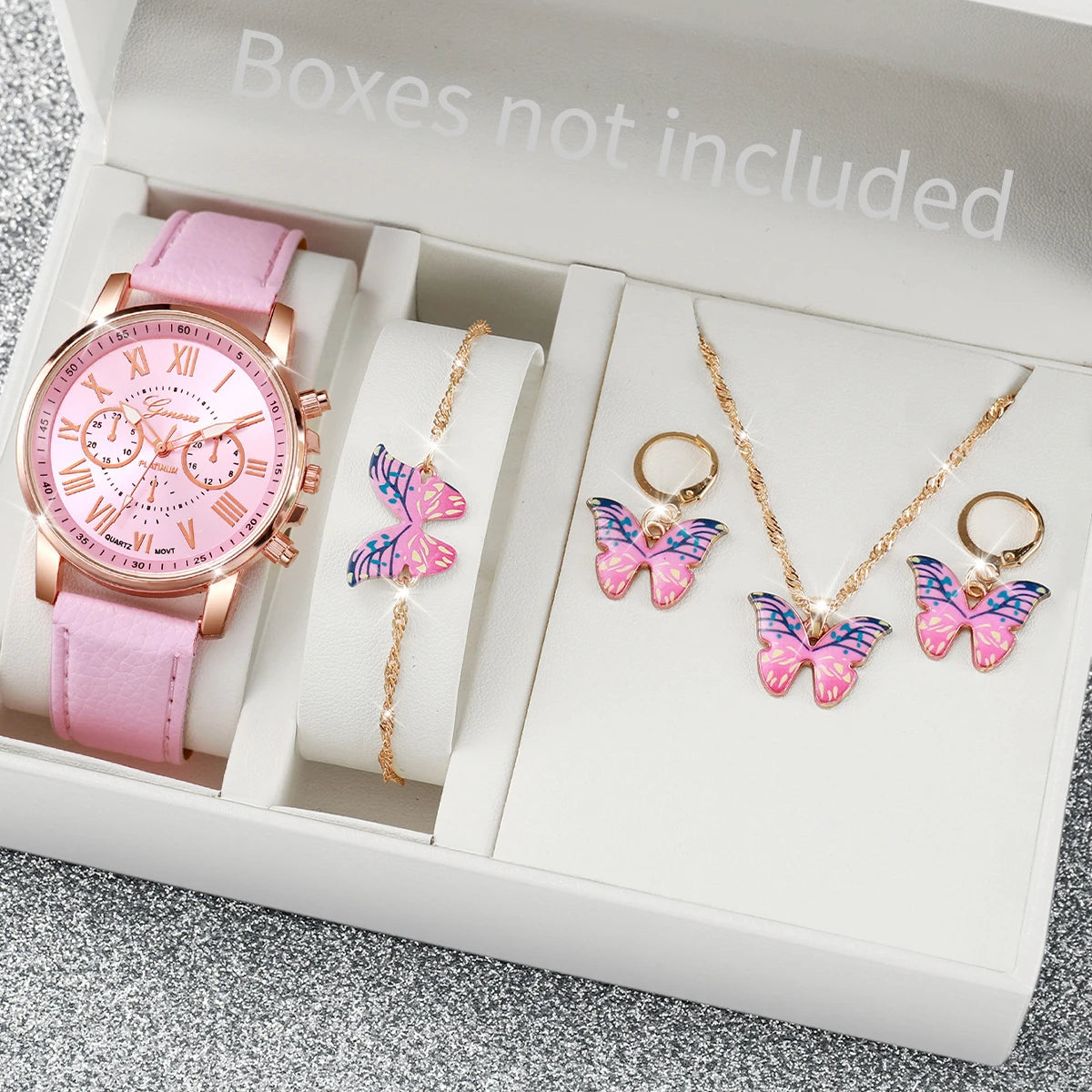 LoveTime β 5/6PCS Women's Leather Watch & Jewelry Set
