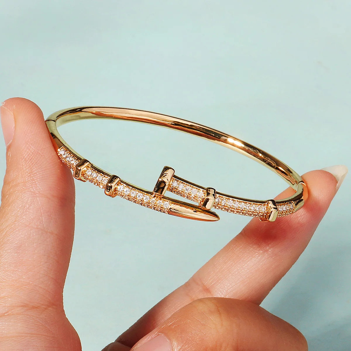 NailGlow β Classic Zircon Stainless Steel Bracelet