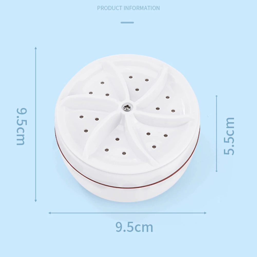 Automatic Mini Turbine Washing Machine β Portable Travel Washer with Air Bubble & Rotation (40W)