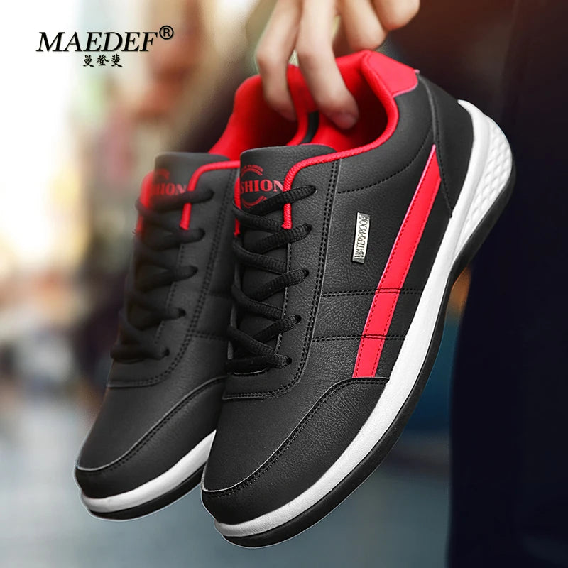 MAEDEF Vulcan β Waterproof Leather Casual Sneakers for Men