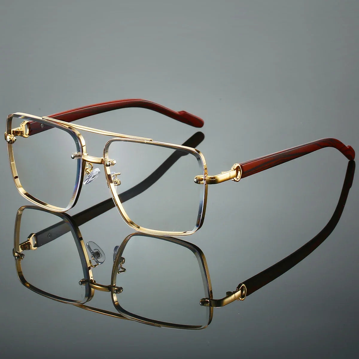 KAMMPT RetroPilot – Women’s Double Bridge Metal Sunglasses