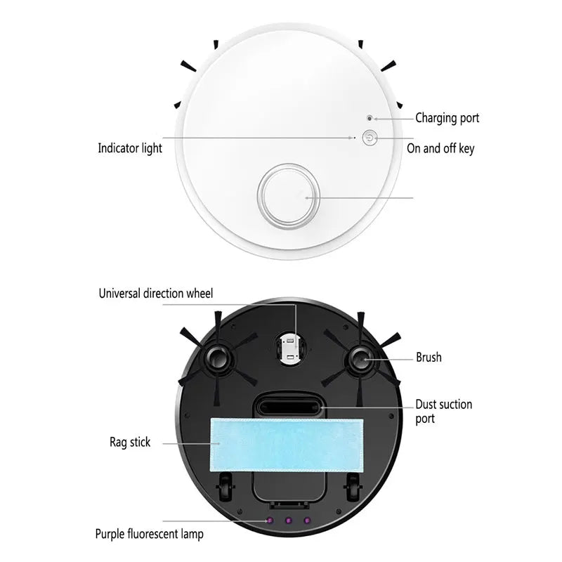 3-in-1 Smart Robot Vacuum Cleaner β Ultra-Thin, Wet & Dry, Automatic Sweeping & Mopping