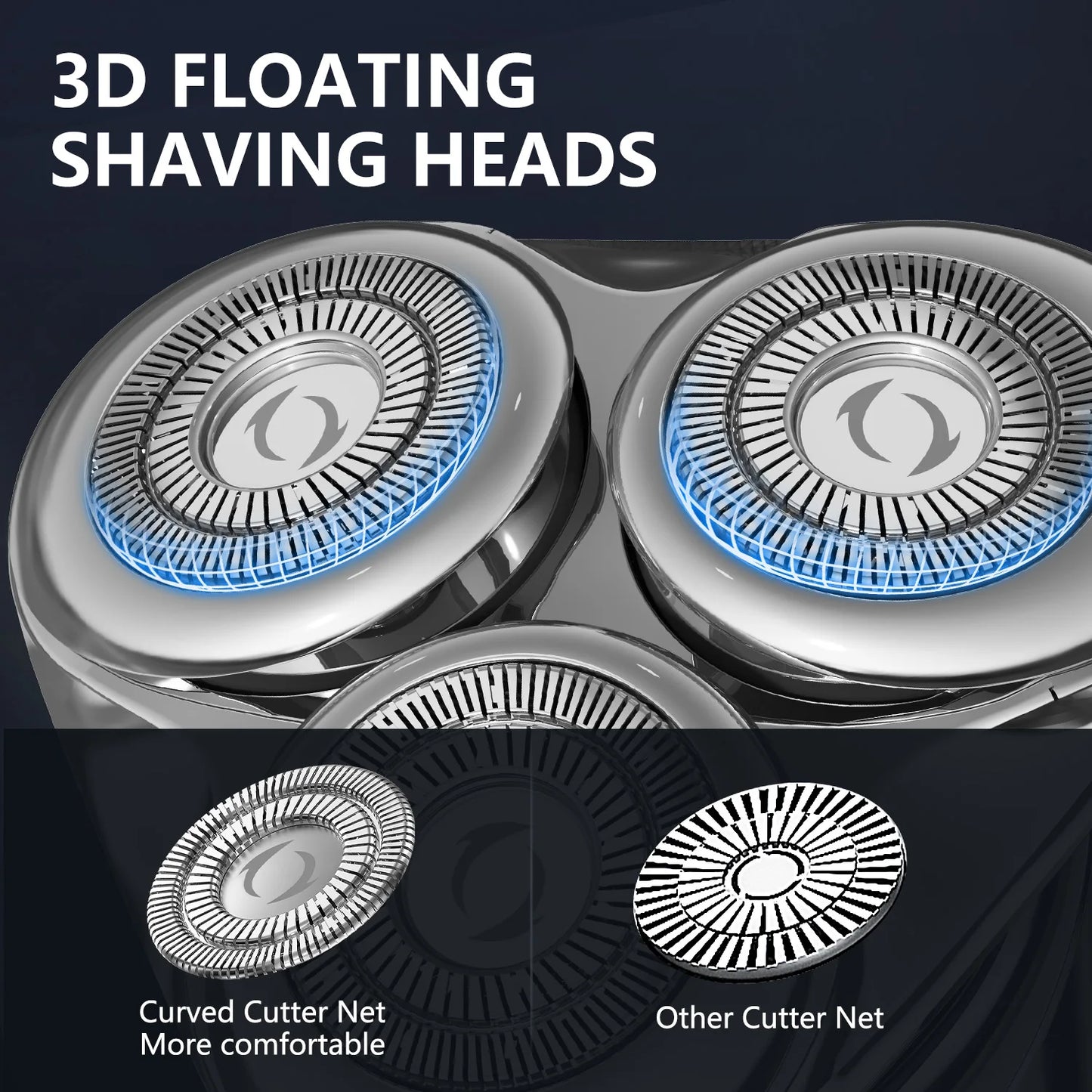 Kensen S21 3D Electric Shaver for Men β Magnetic Floating Blade Razor, Wet/Dry USB Rechargeable