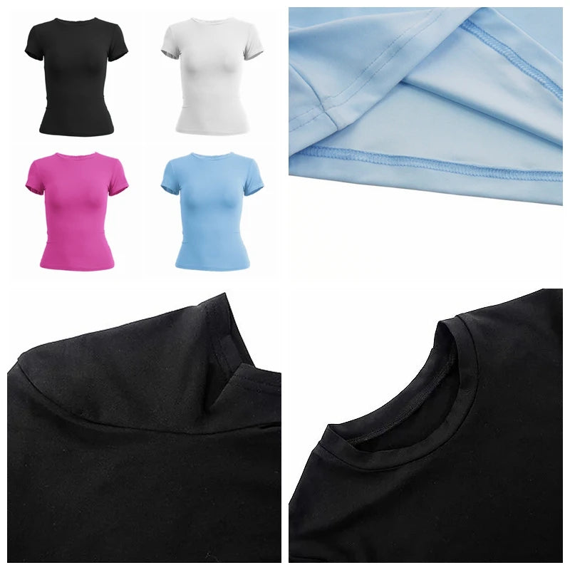 FlexFit Tee – Women’s Slim Fit Knitted Streetwear Top
