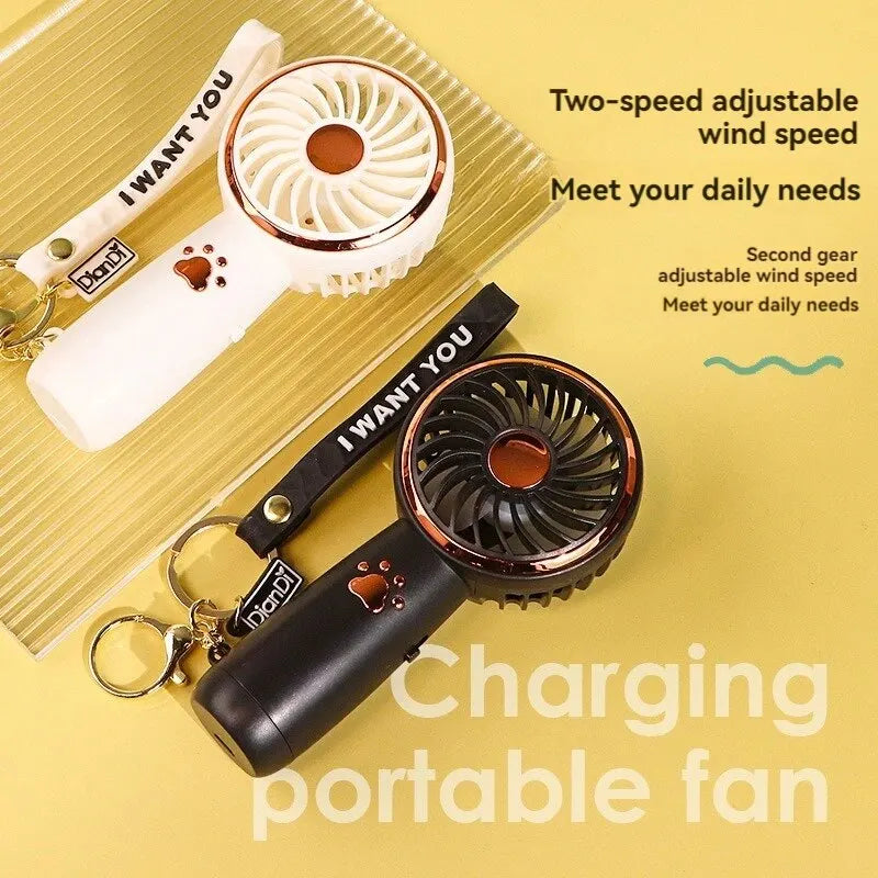 BreezeBuddy β 2025 Mini USB Rechargeable Cartoon Handheld Fan