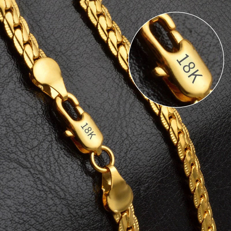 GlowLink β 18K Gold/Silver Side Chain Necklace (Unisex)