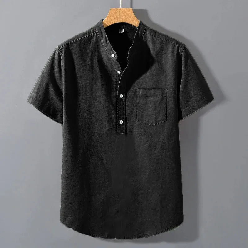 AirStand – Men’s Stand Collar Cotton Tee