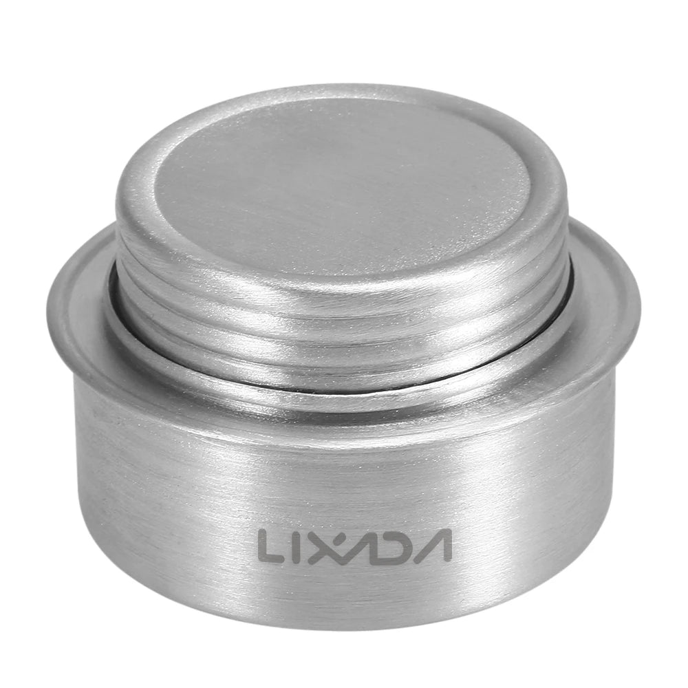 Portable Mini Alcohol Camping Stove β Aluminum Alloy with Lid
