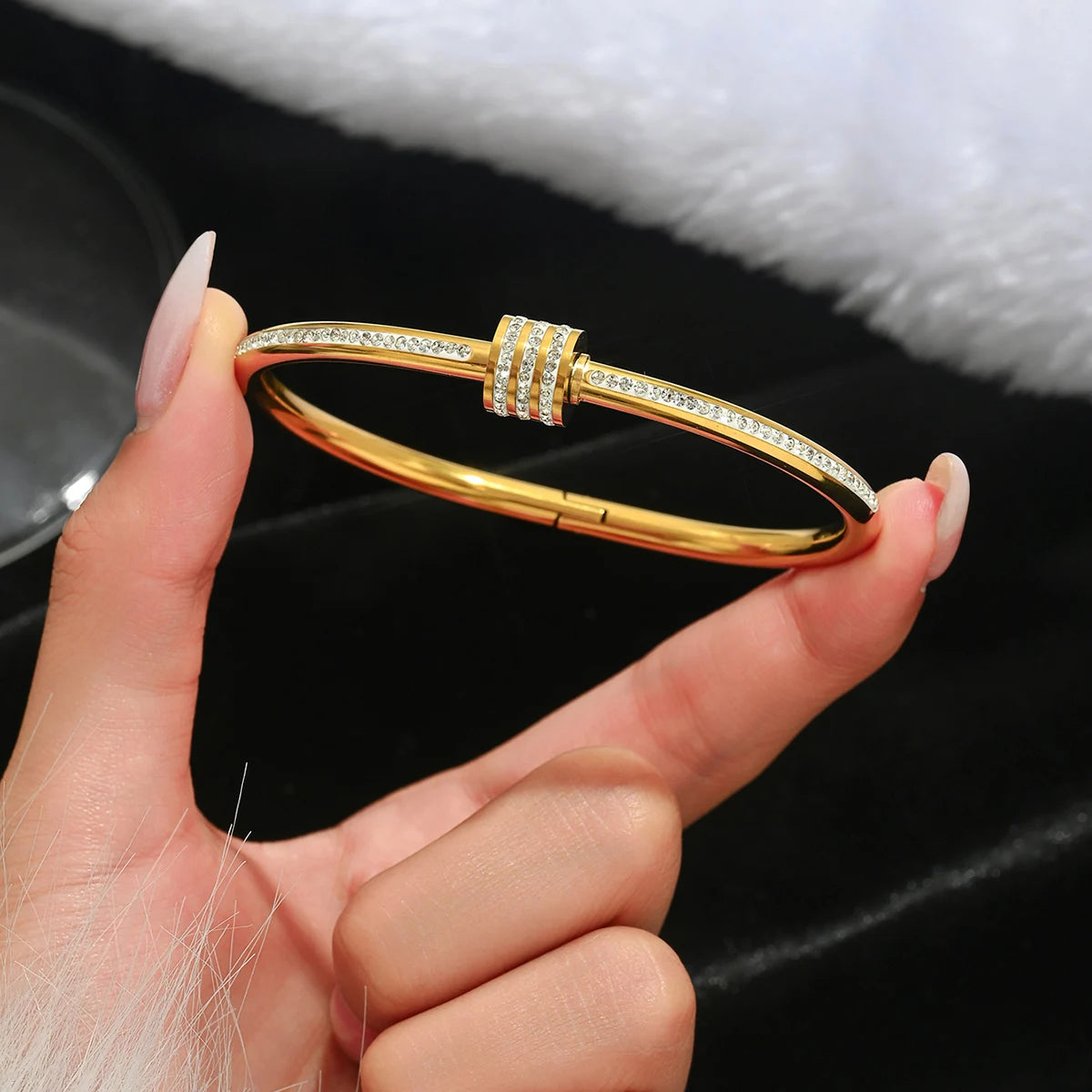CloverNail β Lucky Gold Stainless Steel Bracelet Set