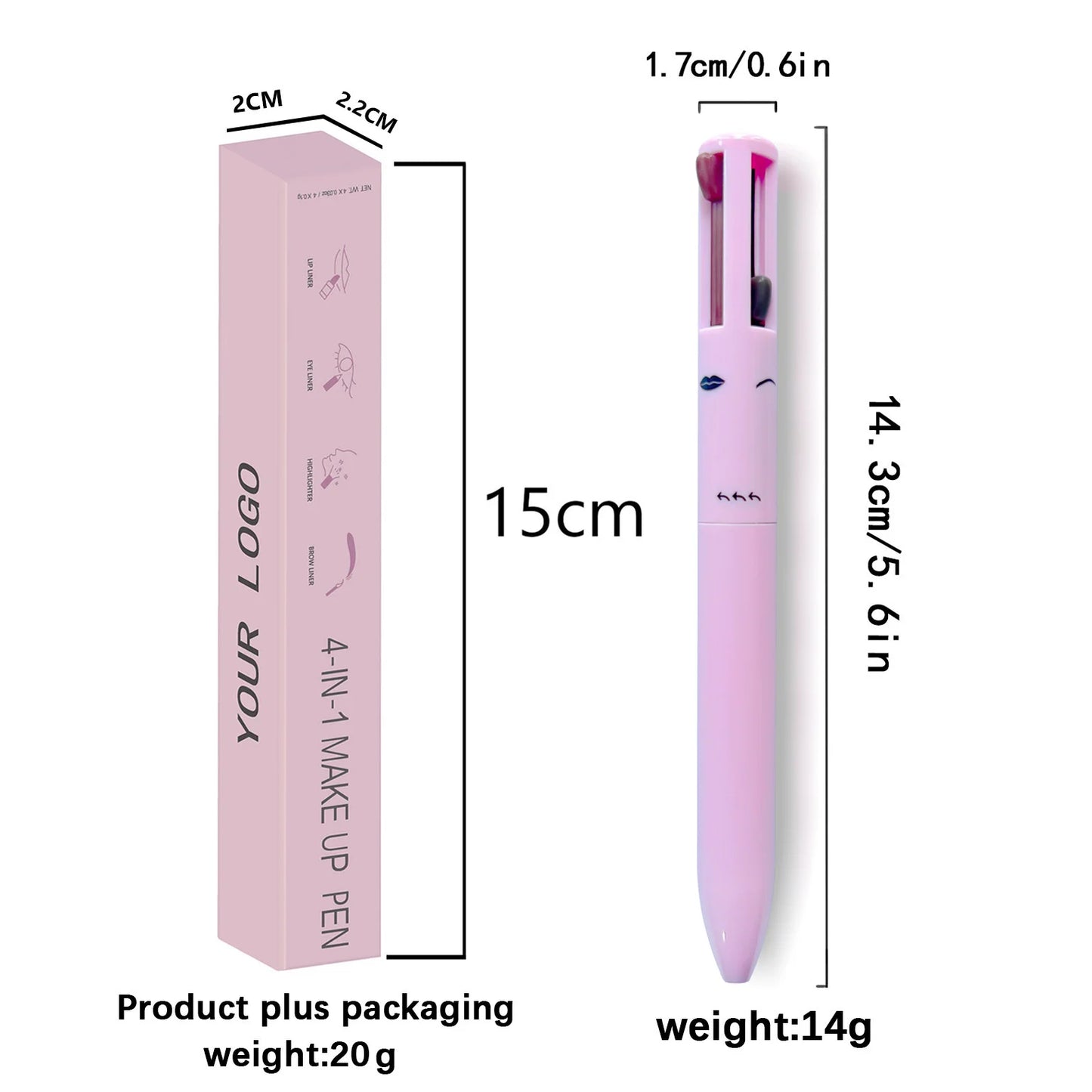 DefinePro 4-in-1 – Multi-Functional Lip, Eye & Brow Pencil Set