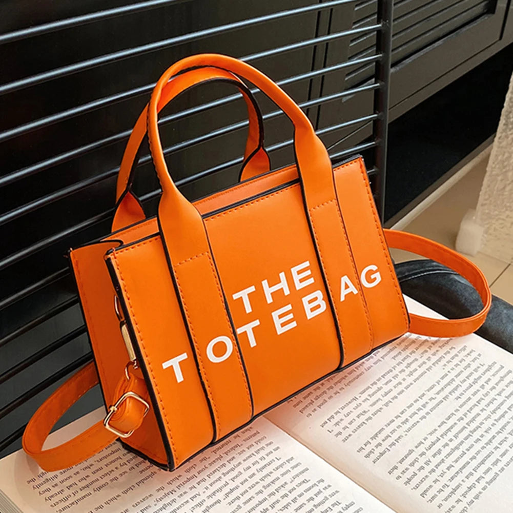 LetterLuxe – Women’s PU Leather Shoulder Tote Bag