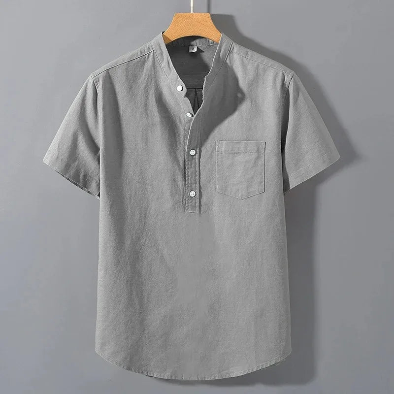 AirStand – Men’s Stand Collar Cotton Tee