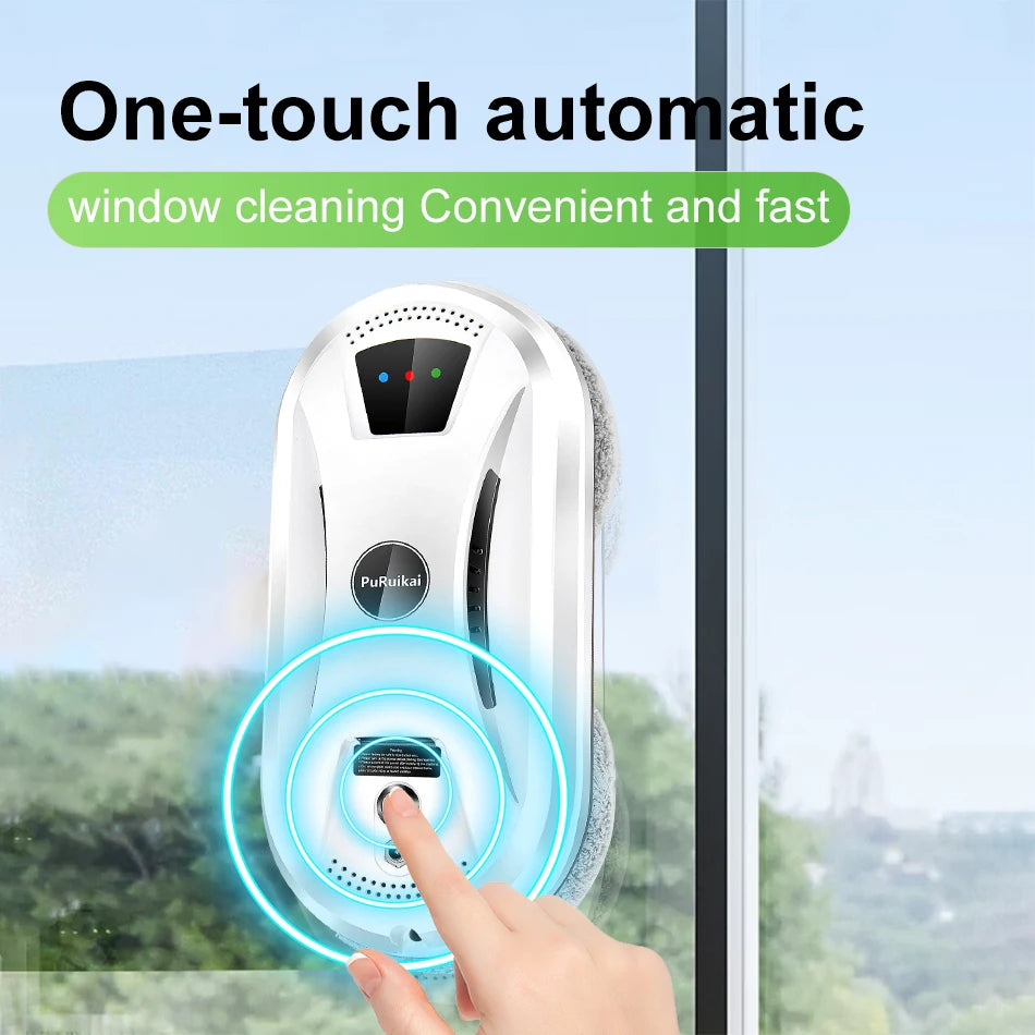 PuRuiKai Ultra-Thin Window Cleaning Robot โ Smart Electric Glass Cleaner with Remote Control