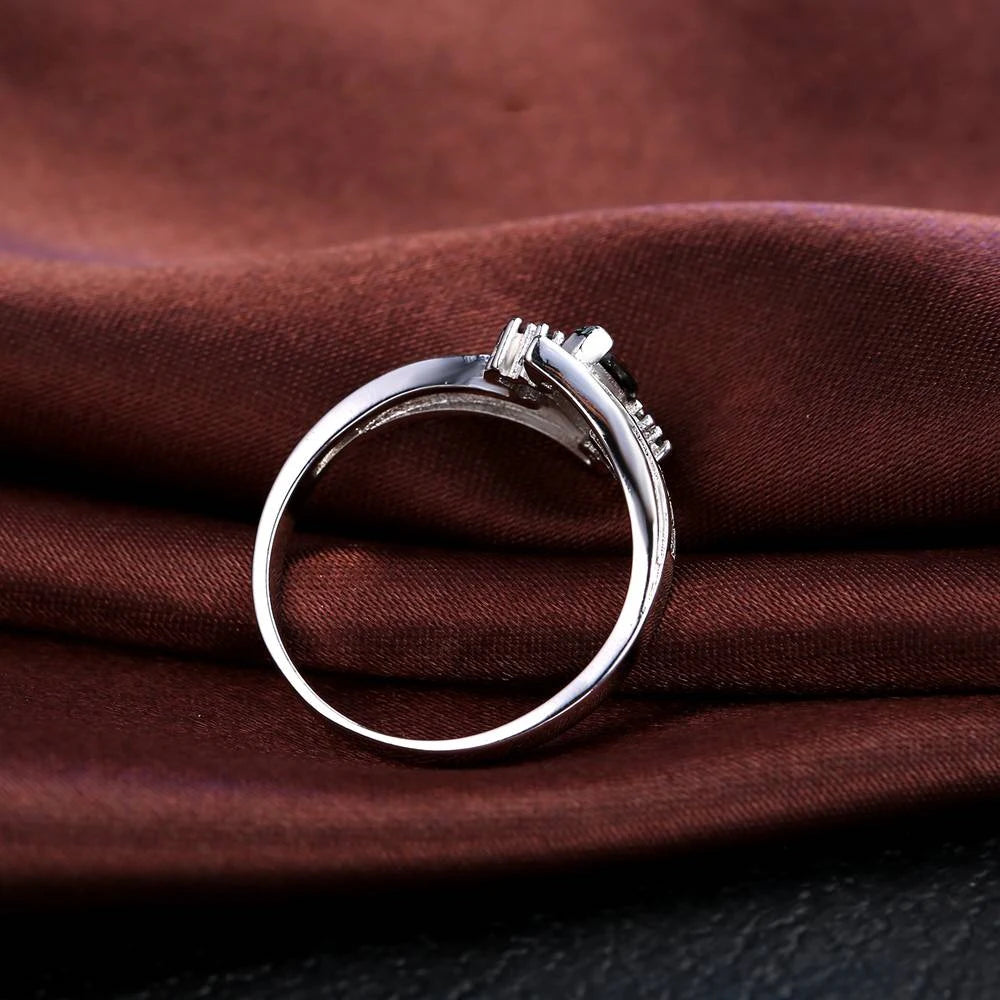 925 Sterling Silver Engagement Ring with Austrian Crystal β Classic Prong Setting