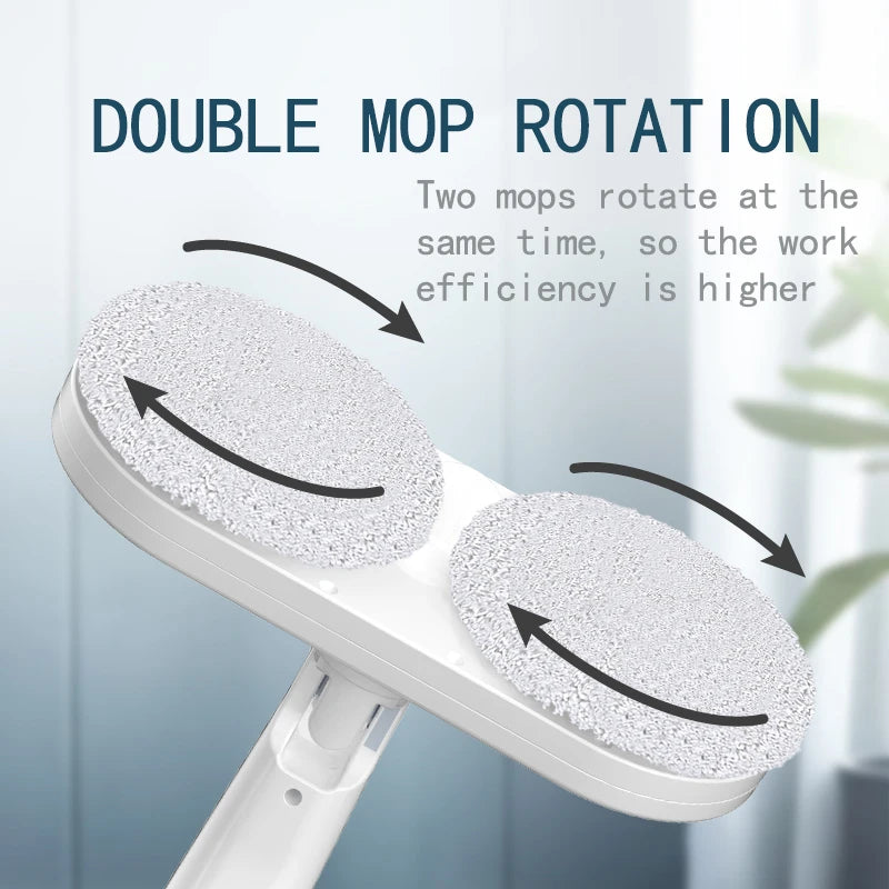 Electric Spin Mop Cleaner – 360° Rotating Wet & Dry Floor Mop with Squeeze Function