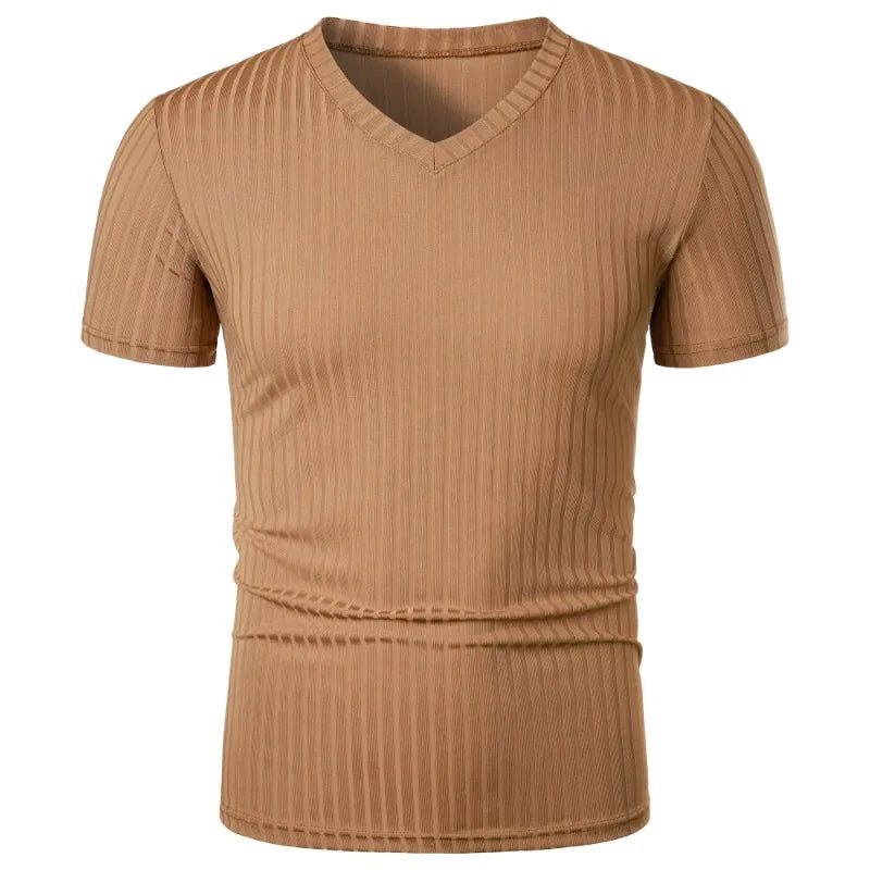 RibMax V-Tee – Stretch Muscle Fit T-Shirt