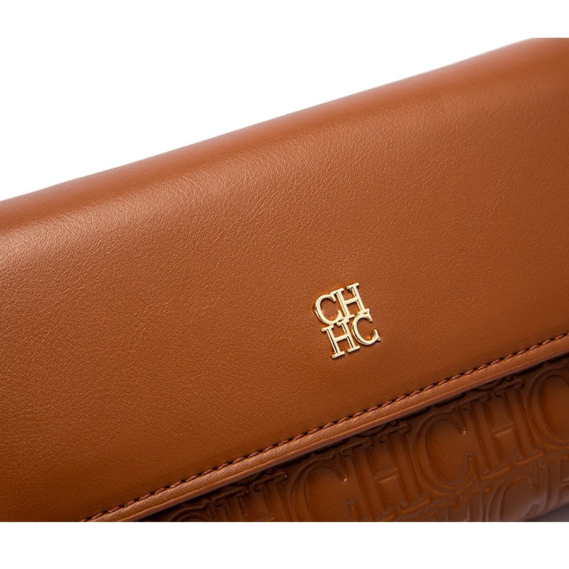 CHCH Women’s Magnetic Chain Shoulder Bag – Small Square Crossbody Wallet (Brown)