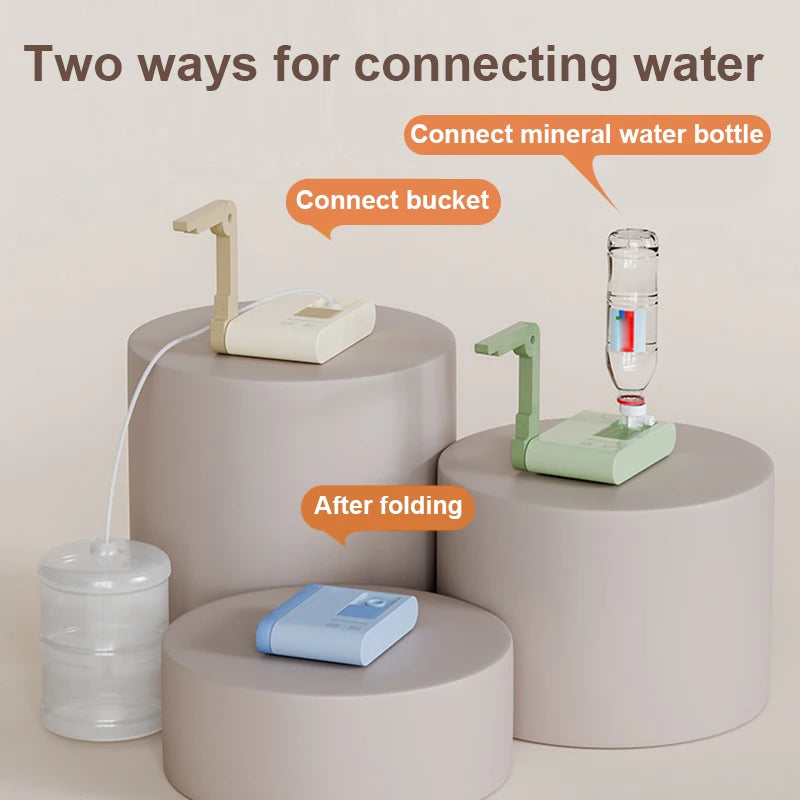 Portable Instant Hot Water Dispenser β Folding Travel Electric Kettle & Bottle Pump (EU Plug)
