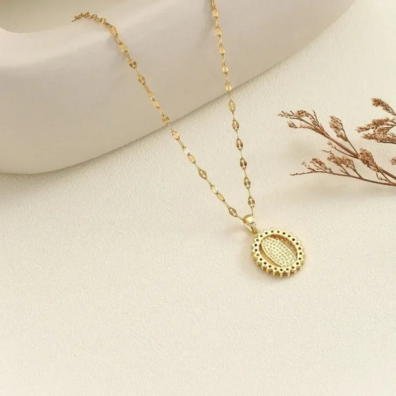 Celestial Grace β Virgin Mary Colorful Zircon Necklace