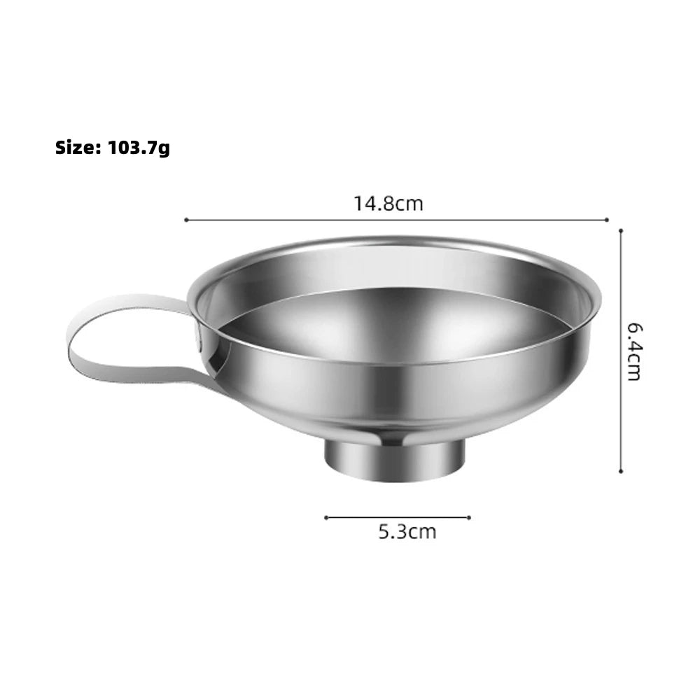 Wide Mouth Funnel β Stainless Steel with Filter for Jars & Liquids