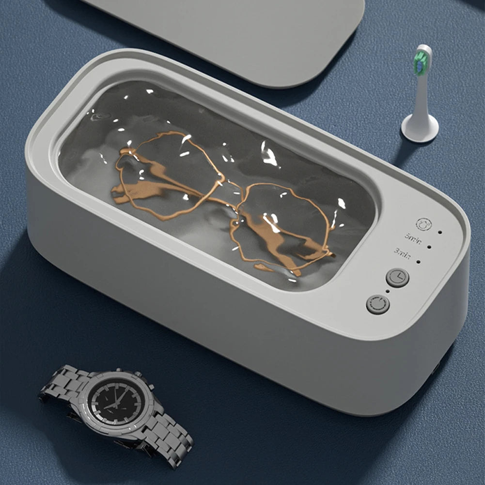 45kHz Ultrasonic Glasses Cleaner β High-Frequency 3-Gear Jewelry & Eyewear Cleaning Machine with Timer
