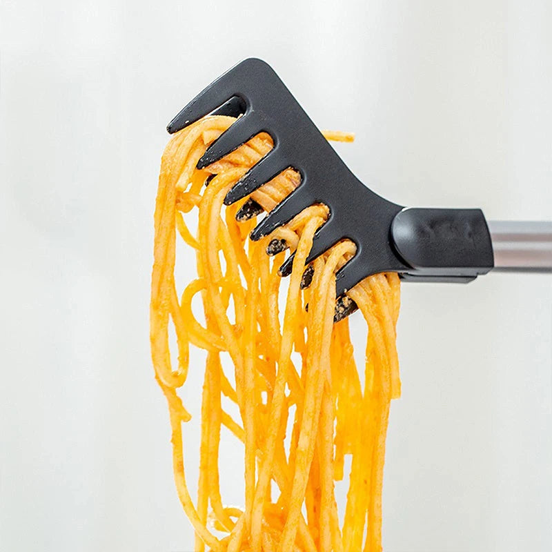 Food Tongs – Stainless Steel Noodle Tongs with Non-Slip Handle