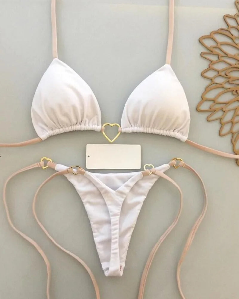 RUOTONSEPT Brazilian Halter Bikini Set β Sexy Triangle Thong Two-Piece Swimwear