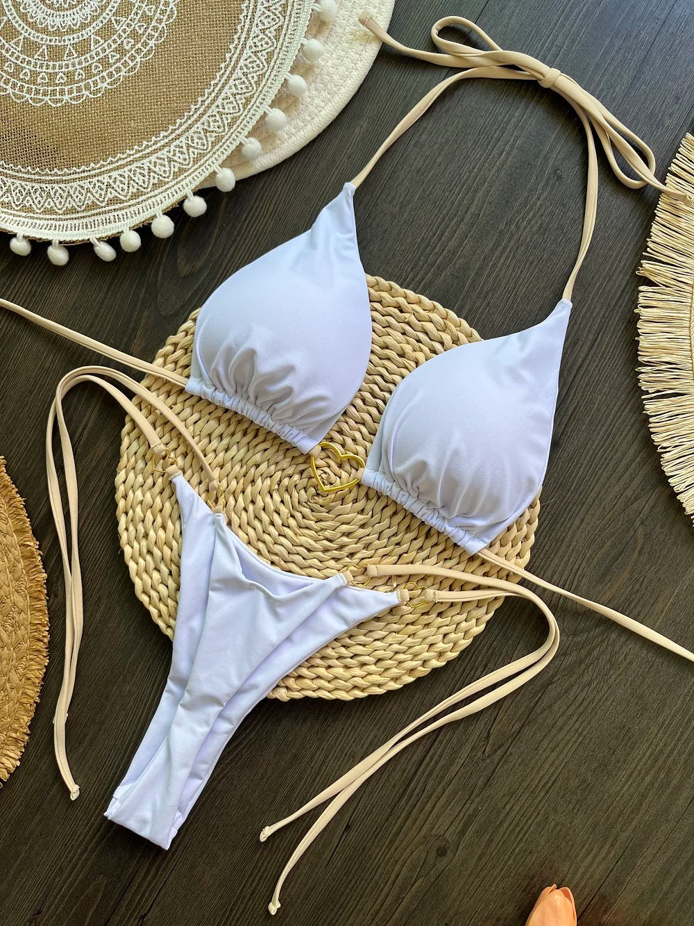 RUOTONSEPT Brazilian Halter Bikini Set β Sexy Triangle Thong Two-Piece Swimwear