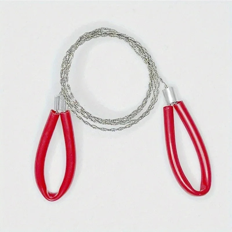 Portable Stainless Steel Wire Saw β Pocket Survival Tool with Finger Handles