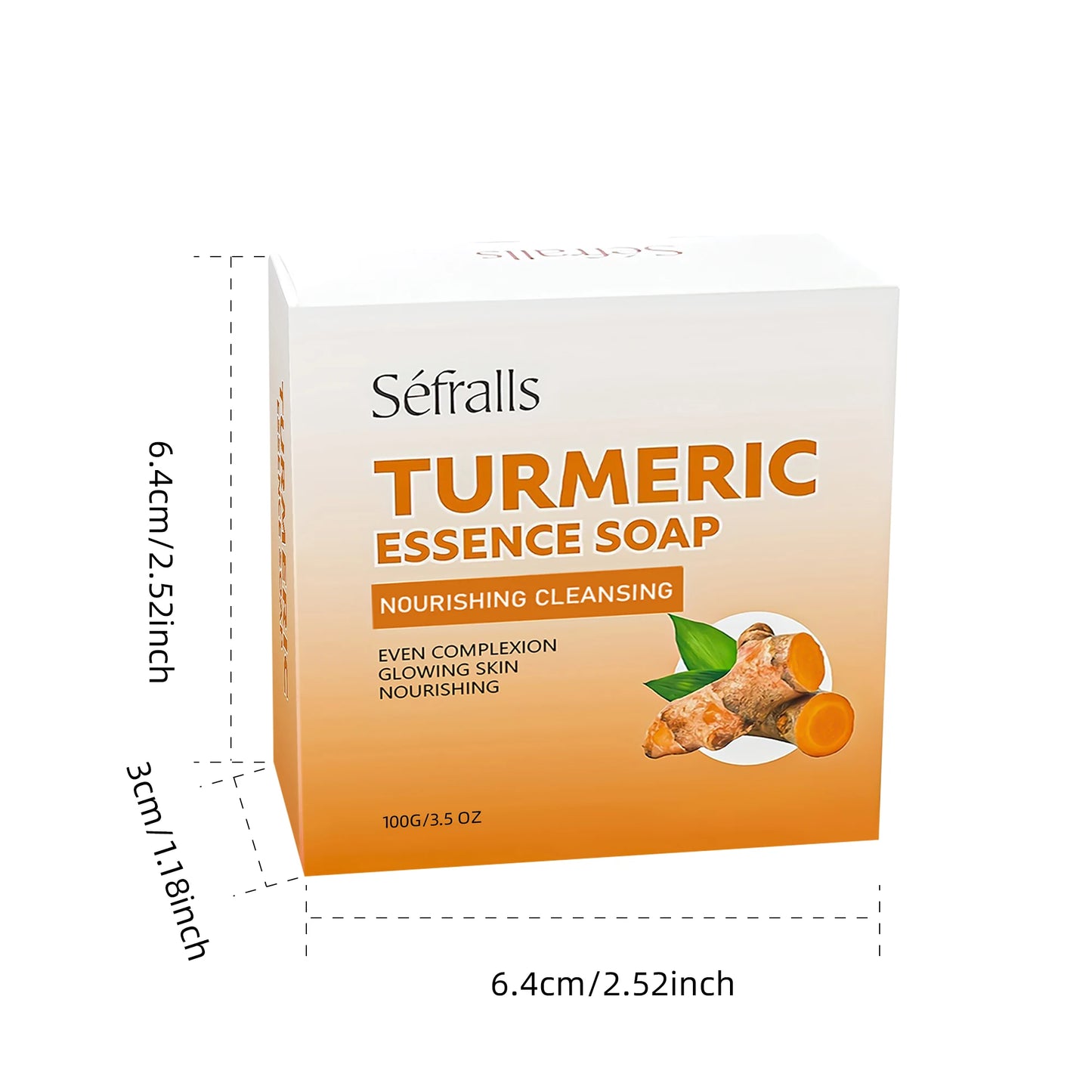Turmeric Soap β Handmade Brightening & Anti-Acne Bar (100g)