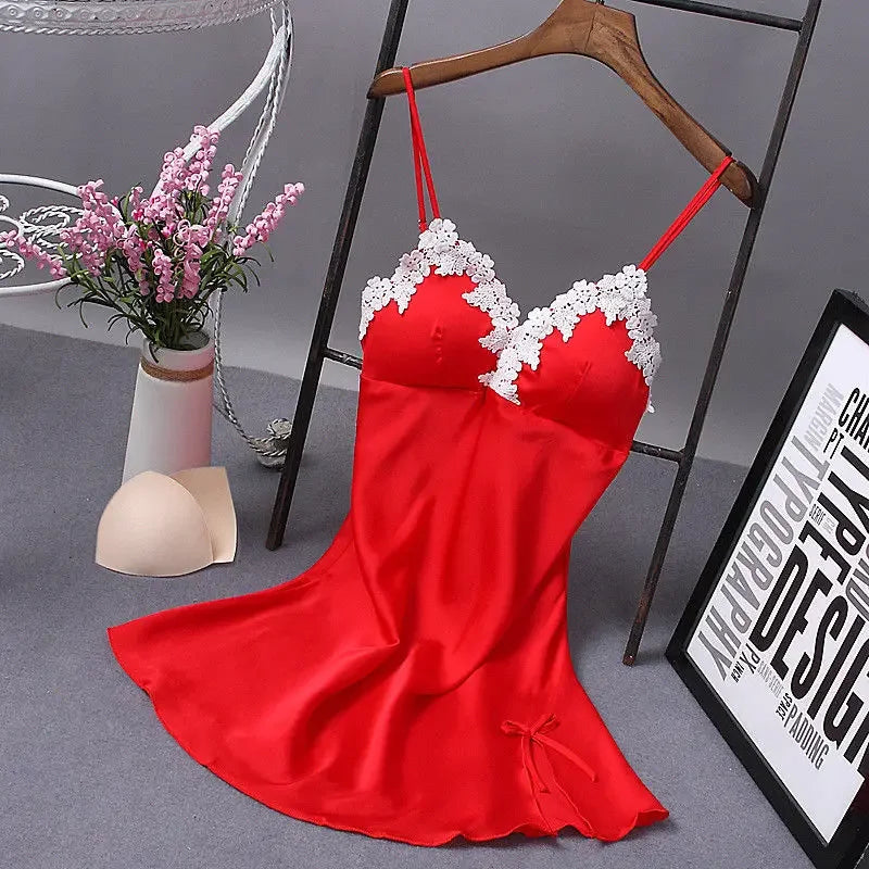 VelviLace – Satin Bow Night Robe