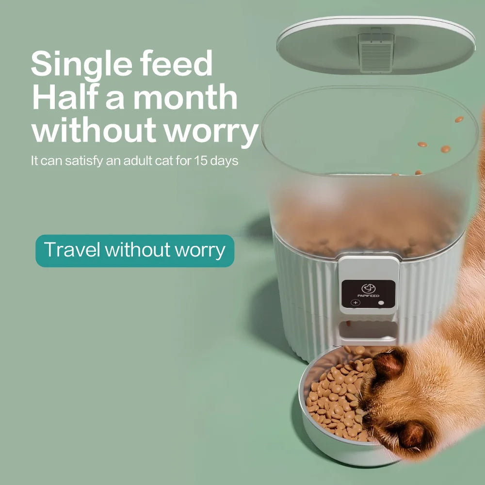PAPIFEED Smart WiFi Automatic Pet Feeder β Remote-Controlled Cat & Dog Food Dispenser