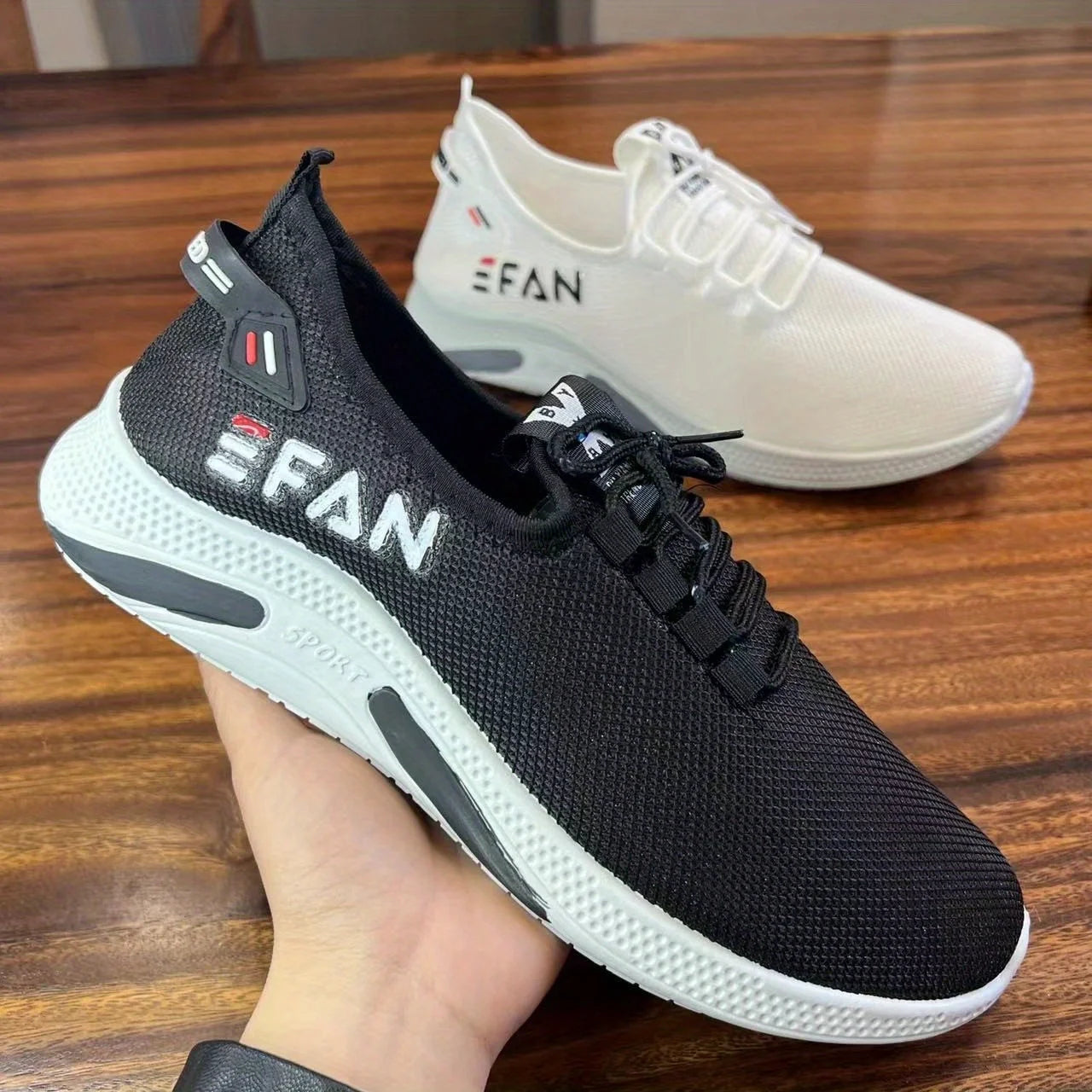SpringAir 2025 – Men’s Breathable White Casual Walking Sneakers