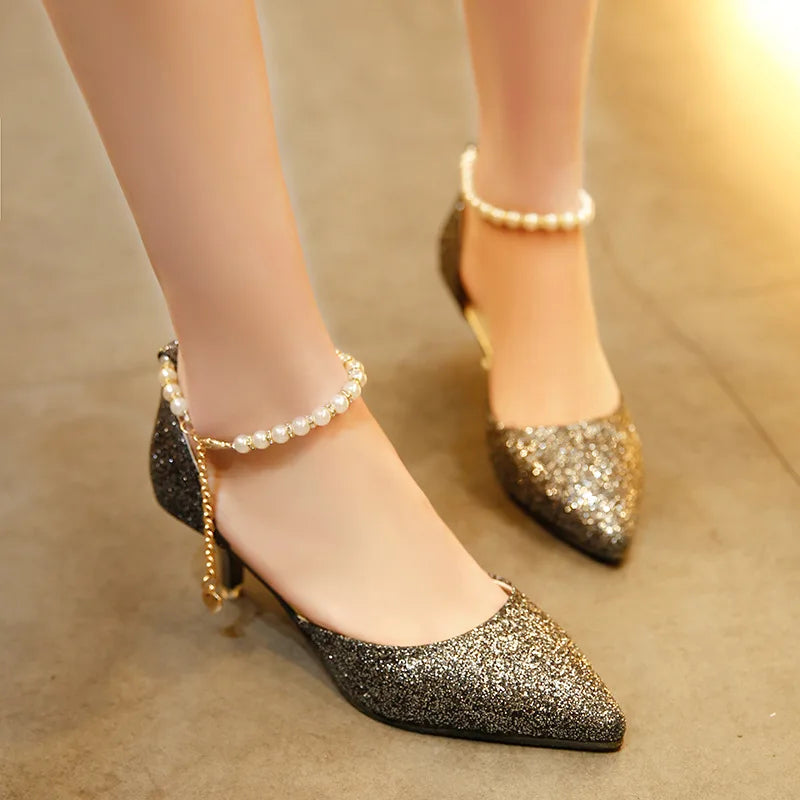 EleganceTrend β Pointed Toe Bridal Pumps