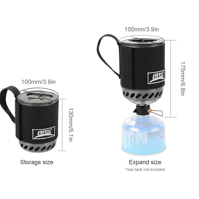 BRS-61 Integrated Camping Stove System β Ultralight Heat-Collecting Pot & Burner
