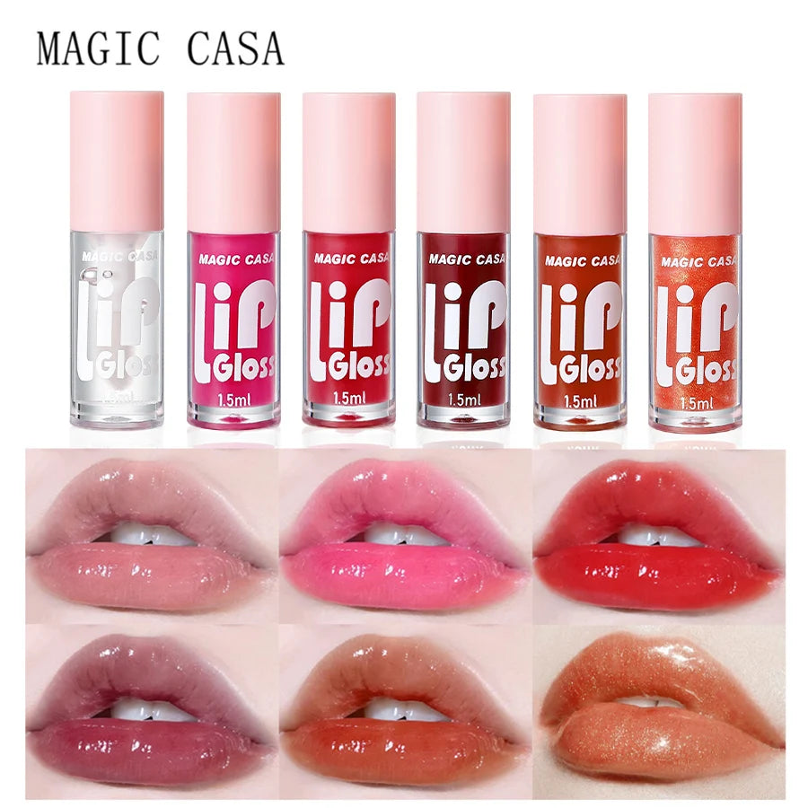 MAGIC CASA 6pcs Hydrating Jelly Lip Oil Set – Long-Lasting Moisture