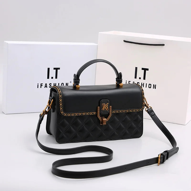 DiamondGrid β 2025 High-End Small Square Crossbody Bag